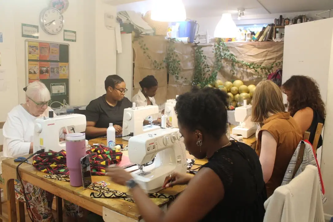 Sewing workshop in East London